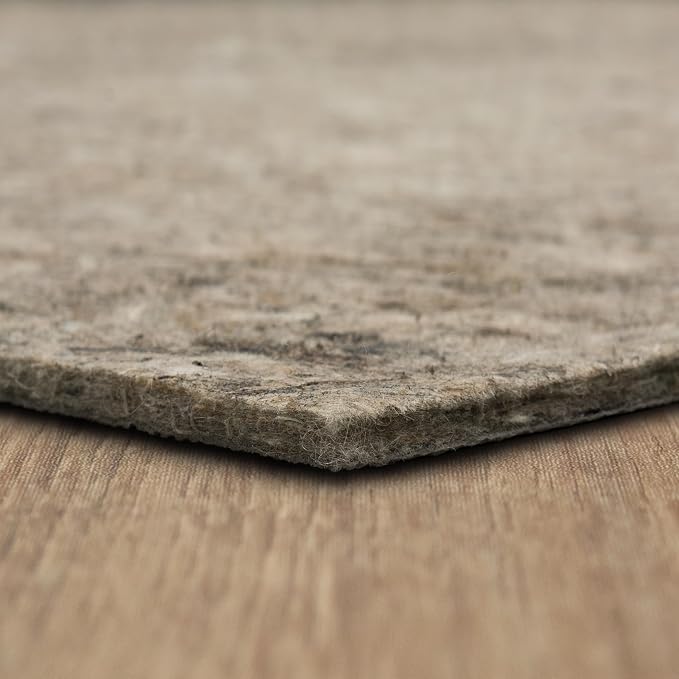 Mohawk Home Non Slip Rug Pad 8' 2" x 11' 8" - 1/2" Thick Felt + Latex Rubber Gripper - Dual Surface Cushion for Hardwood, Carpet, Tile Floors, Made in USA