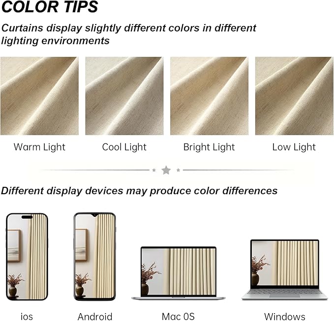 Topfinel Pinch Pleated Full Blackout Curtains 84 Inch for Bedroom Living Room,Fall Sand Beige Double Layer Linen Blended Room Darkening Back Tab Pinch Pleat Drape with Hooks Rings 2 Panel 40" Wx84 L