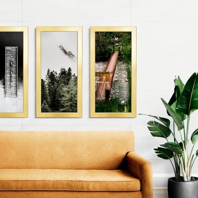 LaVie Home 10x20 Picture Frame Gold, Panoramic Picture Frame for Wall Decoration, Classic Gold Minimalist Style Suitable for Decorating Houses, Offices, Hotels(1 Pack)