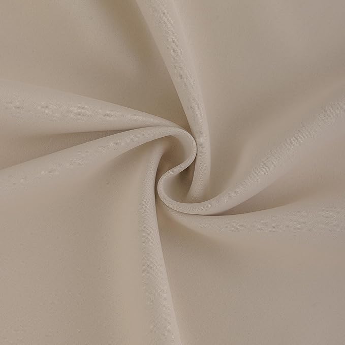 DONREN Sand Pinch Pleated Blackout Curtains with Hooks - 104 inch Length Room Darkening Thermal Insulated Window Curtain Panels for Living Room Bedroom 2 Panel 40" Wx104 L
