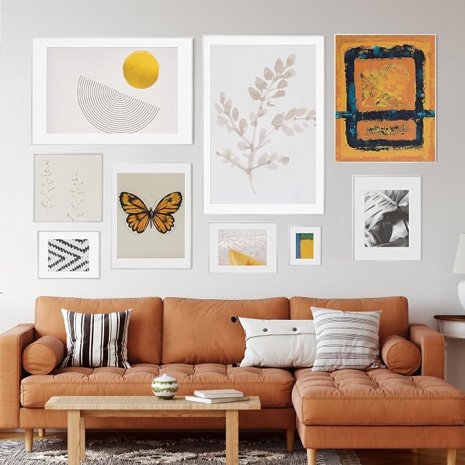 24x30 Metal Picture Frame for Wall With Mat for 18x24, 24''x30'' Aluminum Photo Frames With Tempered Glass for Home Decor, Minimalist Modern Poster Frame Horizontal And Vertical Formats, Silver