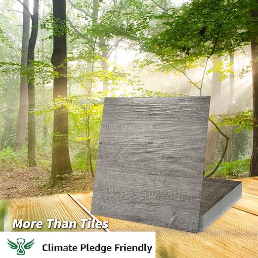 Art3d Peel and Stick Vinyl Floor Tiles 10-Pack 12 x 12 inch, Self Adhesive Waterproof Flooring Wood Planks for Kitchen, Dining Room, Bedrooms, Cover 10 Sq. Ft, Taupe Ash