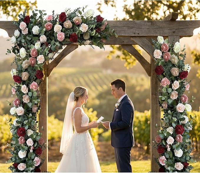 110 Pcs Mixed Artificial Eucalyptus Stems with Baby's Breath, 5 Kinds Faux Greenery Stems Bulk for Wedding DIY Bouquets, Realistic Silk Silver Dollar Eucalyptus Leaves for Vase, Home & Party Decor