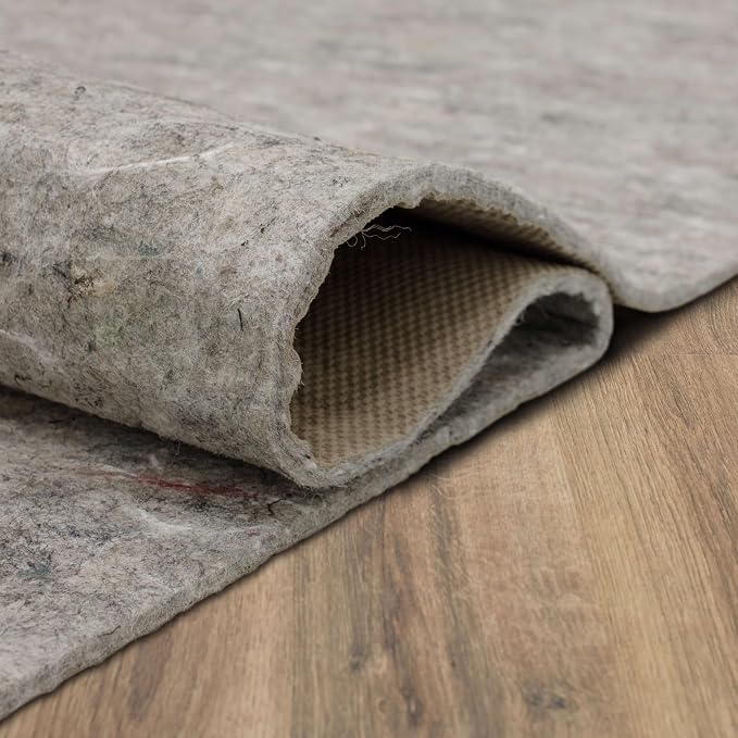 Mohawk Home Non Slip Rug Pad 4' x 6' - 3/8" Thick Felt + Latex Rubber Gripper - Dual Surface Cushion for Hardwood, Carpet, Tile Floors, Made in USA