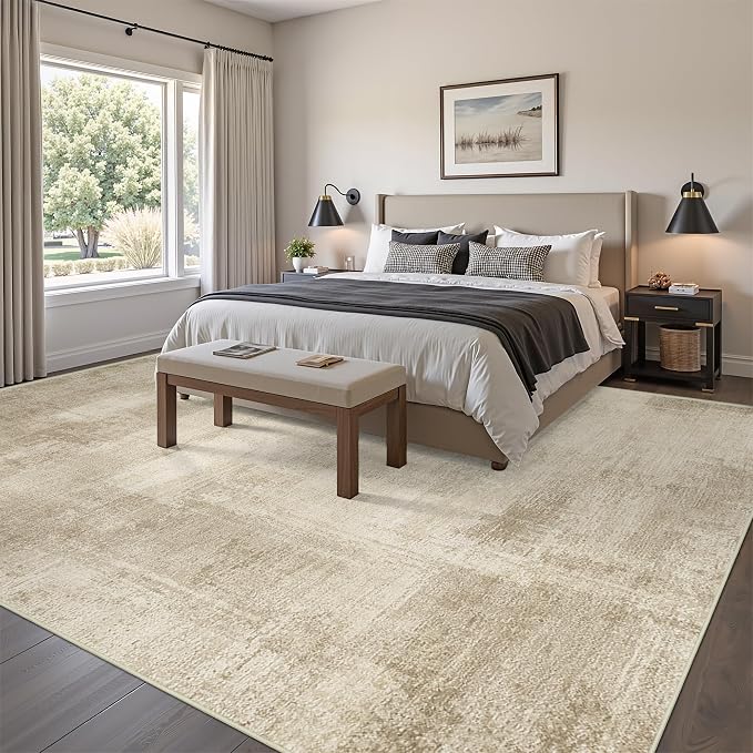 zesthome 10x14 Area Rugs for Living Room, Non-Slip Backing Washable Rug, Modern Abstract Area Rug, Stain Resistant Rugs for Bedroom, Ultra-Thin Large Area Rugs, Area Rug 10x14