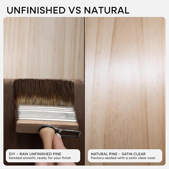 Homeforia 20 inch Wood Floating Shelves, High End Solid Natural Wood 20inch Floating Shelf for Wall Mounted, Unfinished Wooden 20in Floating Shelves, Heavy Duty Bracket, 20 X 6.5 X 1.75 inch, Set of 4