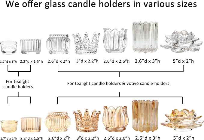 GOLDEAL 24Pcs Gold Votive Candle Holders, Thick Glass Tea Light Candle Holder Bulk, Tealight Candle Jars for Wedding Table Decor, Party Supplies, Bridal Shower Decorations, Centerpieces for Tables