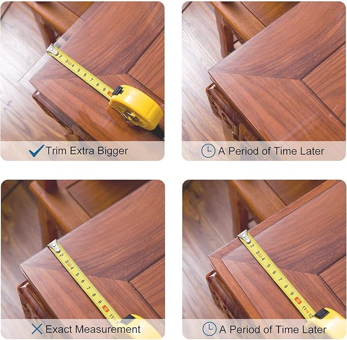 LovePads Frosted Table Cover Protector 44 x 72 Inch, 1.5mm Thick Plastic Table Cover, Table Protector for Dining Room Table, Waterproof Vinyl Tablecloth Table Pad Mat for Kitchen, Writing Desk