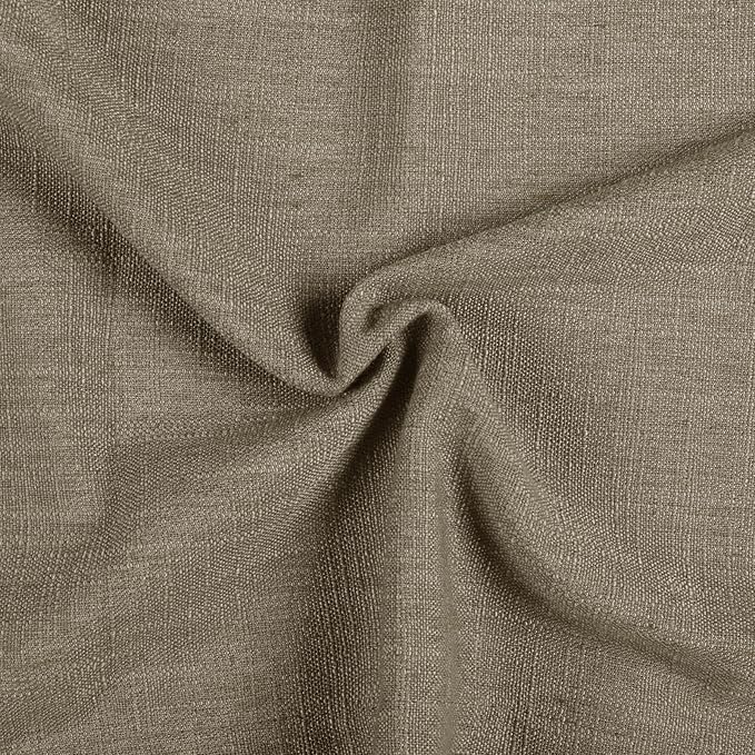 TWOPAGES 26" W x 36" L Linen Blend Cafe Curtains for Kitchen Window, Light Filtering Pinch Pleated Tier Curtains, Modern Farmhouse Half Window Curtains for Bathroom, Taupe Grey, 2 Panels