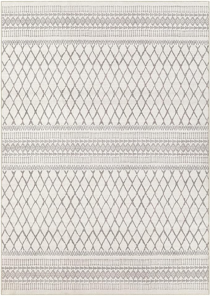 cotiled 10x14 Area Rugs Living Room Rug: Washable Boho Rugs with Non Slip Backing Large Soft Indoor Stain Resistant Carpet for Bedroom Farmhouse Dining Room Lightweight Home Decor Beige/Gray
