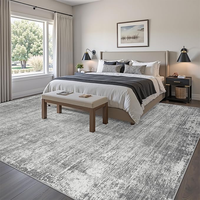zesthome 8x10 Area Rugs for Living Room, Non-Slip Backing Washable Rug, Modern Abstract Area Rug, Stain Resistant Rugs for Bedroom, Ultra-Thin Large Area Rugs, Area Rug 8x10