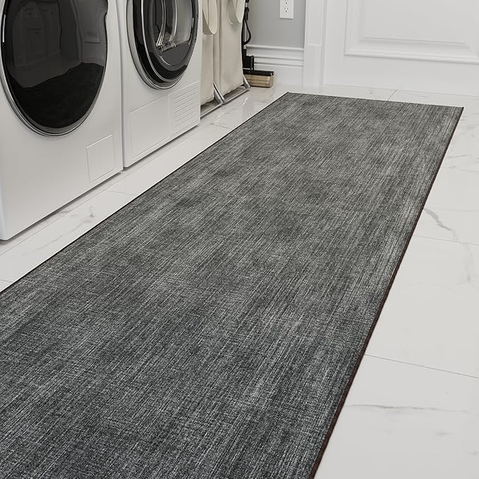 Ottomanson Aisle Runner Rug 2'7" x 50' – Soft Non-Slip Rug, Low Pile Carpet for Hallways, Events, Churches & Extra-Long Indoor Spaces, Solid Brown