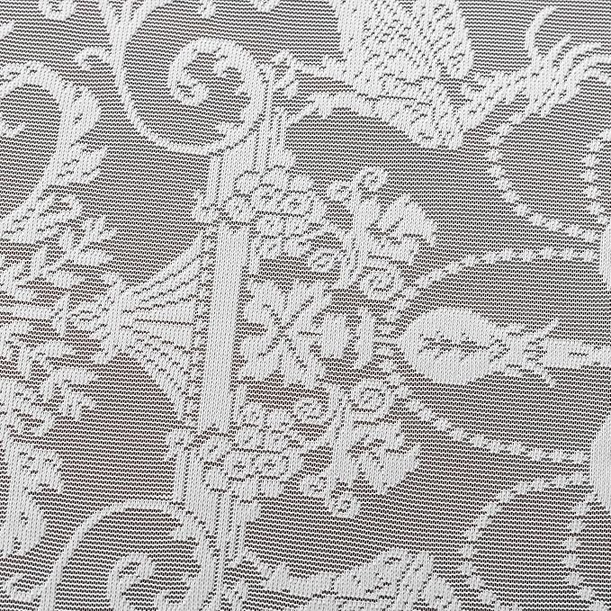 TUDECO Sheer Floral Curtains 108 Inches Long - Romantic White Lace Curtains for Living Room Rod Pocket Embroidered See Through Coquette Voile Window Decor 2 Panles, 59 x 108 Inches, White