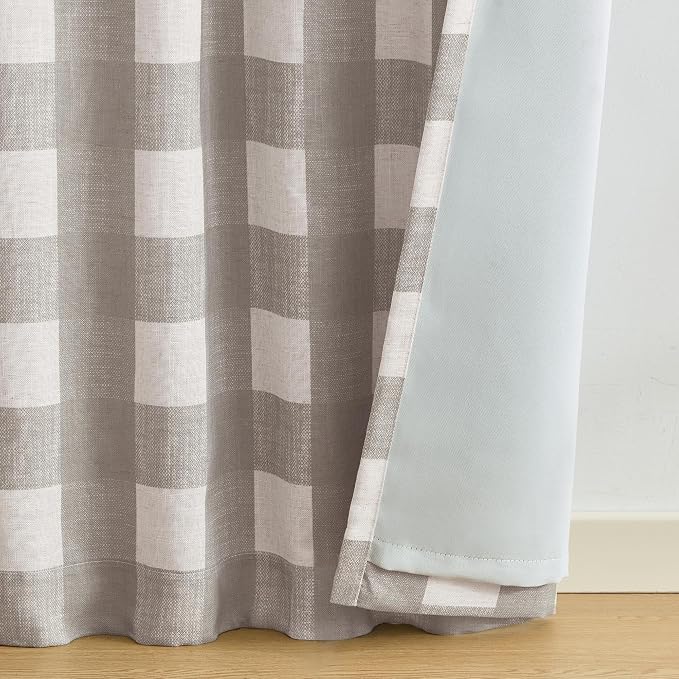 Grainger Rod Pocket Back Tab Window Curtain Panel, Gray - 52" W x 63" L