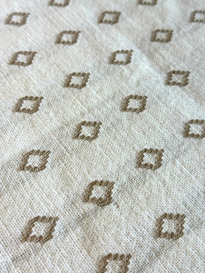 SanVia Cotton Throw Pillow Covers 20x20 – Handwoven Jacquard Texture, Fade-Resistant, No Pilling – Hidden Zipper, Decorative Cushion Cover for Sofa, Couch, Bed – Insert Not Included (Geometric, White)