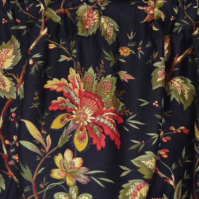 Waverly Felicite Noir Tier Pair - 100% Cotton Sateen - 60" X 36"