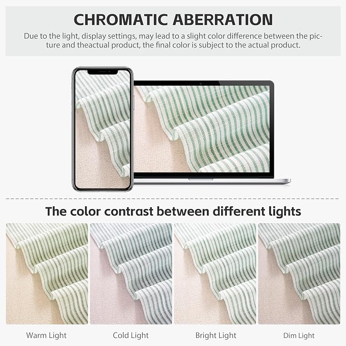 DriftAway Blackout Ticking Striped Curtain Valance 18 Inches Loden Green | Double Layer Farmhouse Country Rustic Stripe Yarn Dyed Woven Thermal Insulated Rod Pocket Valance for Living Room