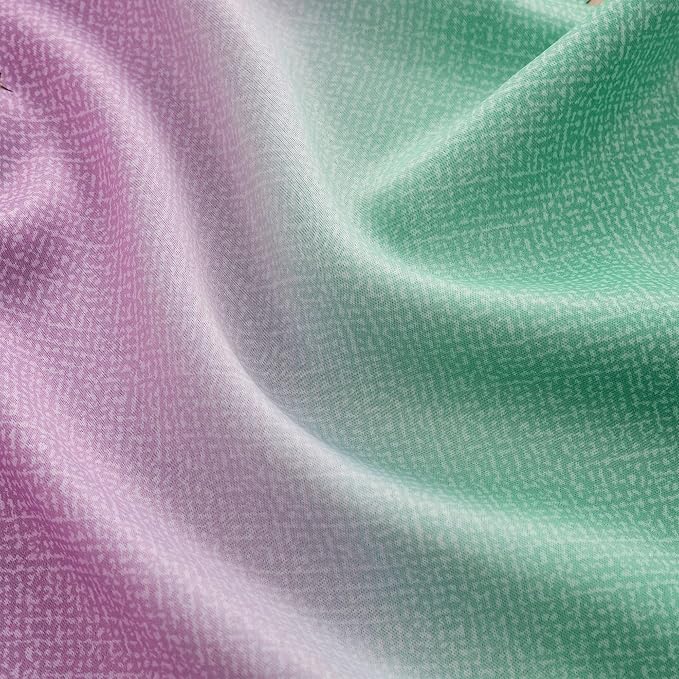 XiDi Curtains for Bedroom Decor, Rainbow Green PurpleBlue52/96/1