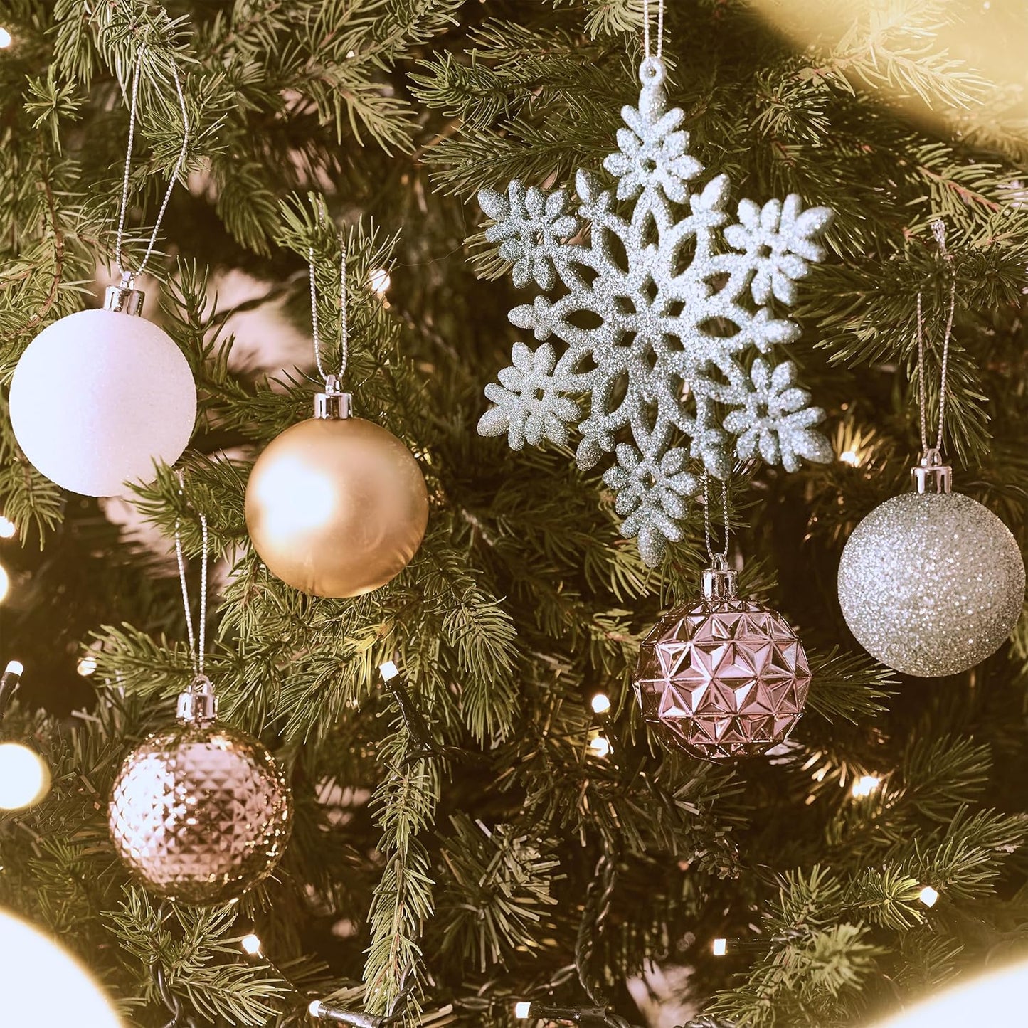 Valery Madelyn Christmas Tree Decorations Ornament Set for Fall Halloween, 50ct 2.36 Inches Pastel Colorful Shatterproof Christmas Ball Ornaments Hanging Xmas Holiday Party Decor