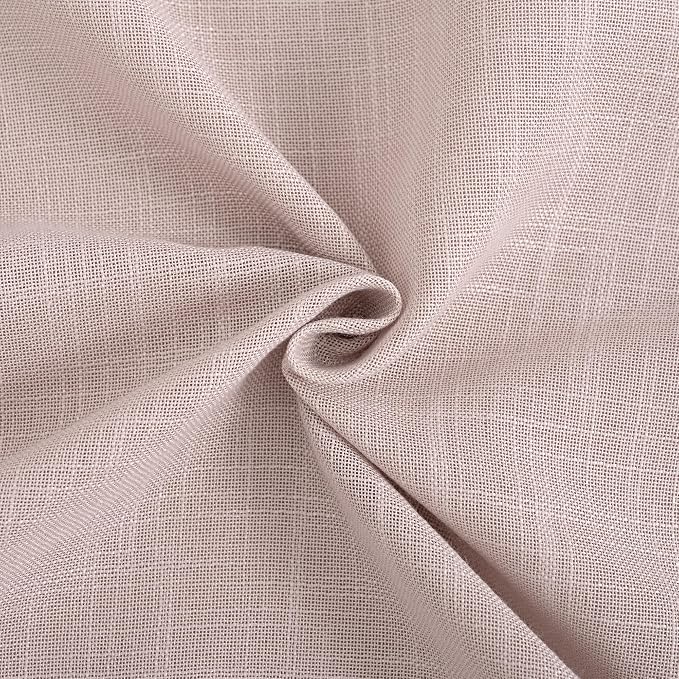 Blush Pink Curtains for Living Room Back Tab Modern Farmhouse Semi Sheer Curtains 96 inches Long 2 Panels Set Muted Neutral Window Curtain for Dining Room Bedroom 52x96
