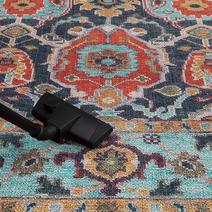 Keen Home Design 30"x84" Rug - Machine Washable Runner Rug with Non-Slip Backing, Ideal for Hallway, Entryway, Kitchen, Laundry Room - Vintage, Easy Clean, Durable, Low Pile Rug - (2'6" x 7')