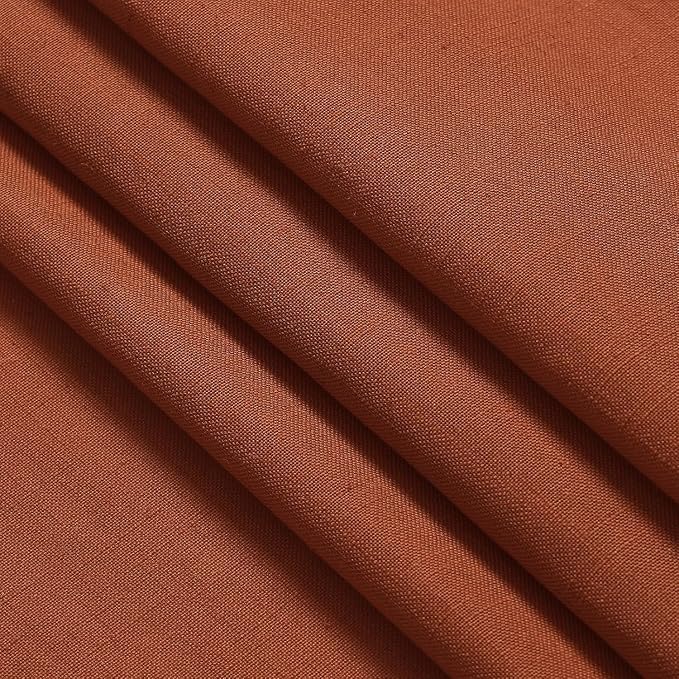 Nanspring Extra Wide Terracotta Curtains for Living Room 102 Inches Long Back Tab and Rod Pocket Linen Semi Sheer Farmhouse Boho Floor to Ceiling Curtain for Bedroom Office Luxury 100x102, 2 Panels