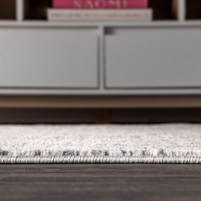 JONATHAN Y Boho Vintage Diamond Cream/Gray Square Area Rug 9X9 ft, Moroccan Hype for Living Room, Bedroom, Kitchen, Office, Easy-Cleaning, High Traffic, Pet-Friendly, Non-Shedding (MOH101B-9SQ)