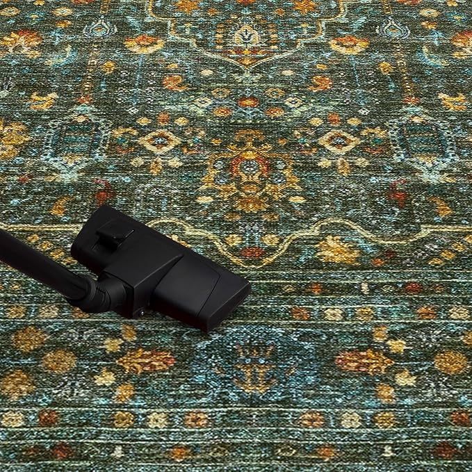 Keen Home Design 30"x120" Rug - Machine Washable Runner Rug with Non-Slip Backing, Ideal for Hallway, Entryway, Kitchen, Laundry Room - Vintage, Easy Clean, Durable, Low Pile - (2'6" x 10')