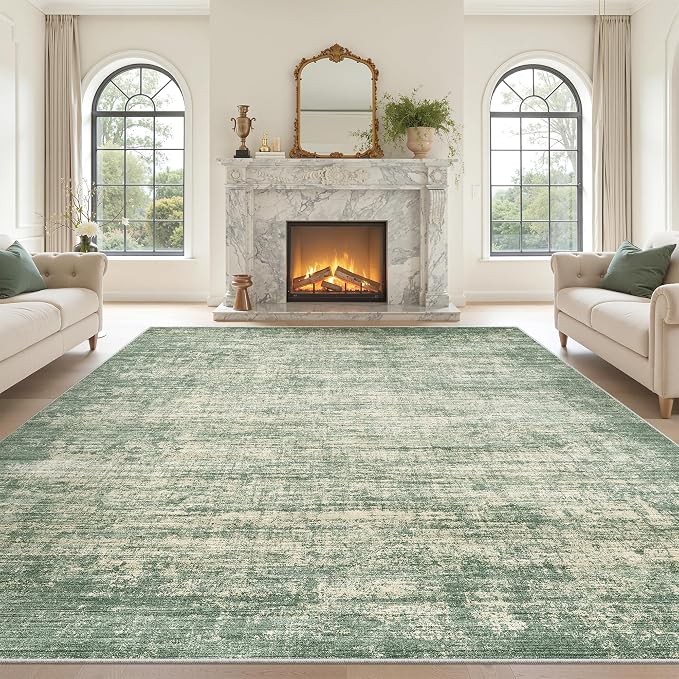 zesthome 8x10 Area Rugs for Living Room, Non-Slip Backing Washable Rug, Modern Abstract Area Rug, Stain Resistant Rugs for Bedroom, Ultra-Thin Large Area Rugs, Area Rug 8x10