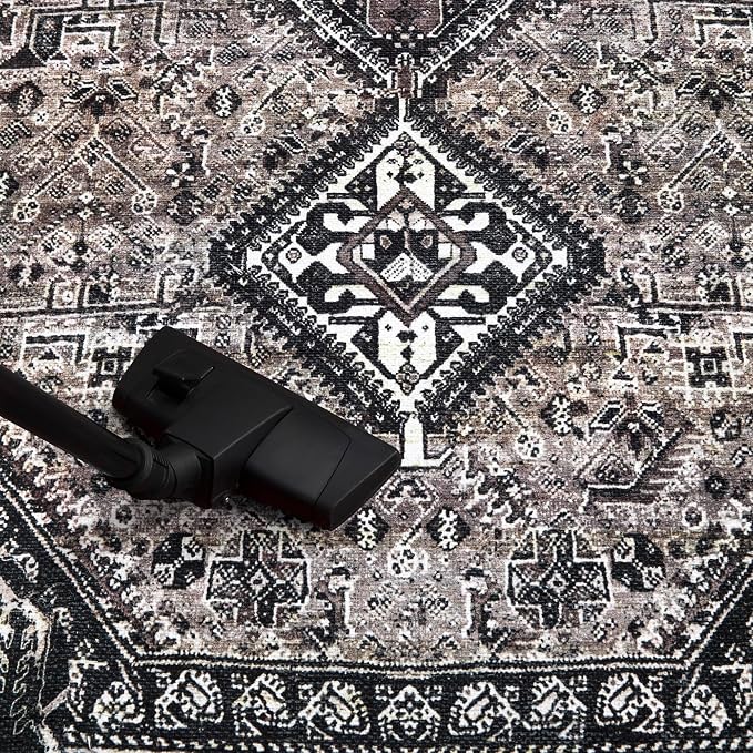 Keen Home Design 48"x72" Rug - Machine Washable Area Rug with Non-Slip Backing, Ideal for Living Room, Dining Room, Bedroom - Vintage, Easy Clean, Durable, Low Pile Rug - (4' x 6')