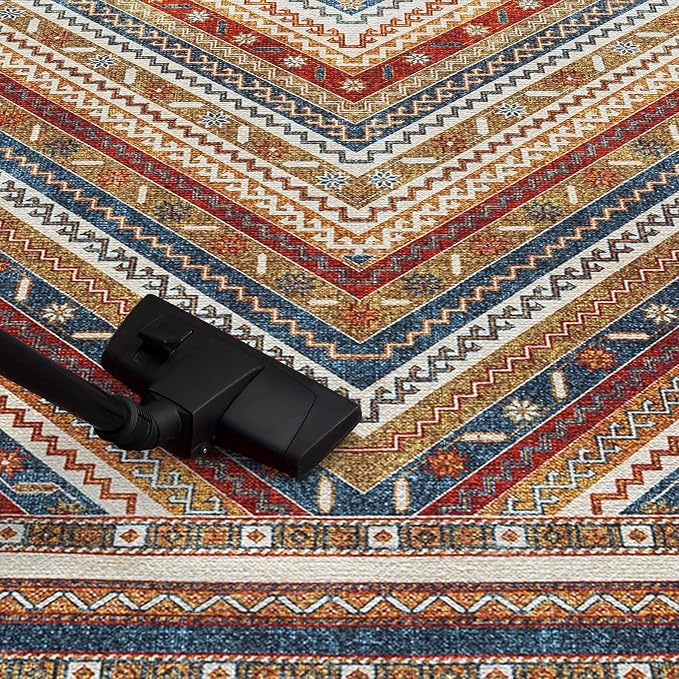 Keen Home Design 30"x144" Rug - Machine Washable Runner Rug with Non-Slip Backing, Ideal for Hallway, Entryway, Kitchen, Laundry Room - Vintage, Easy Clean, Durable, Low Pile - (2'6" x 12')