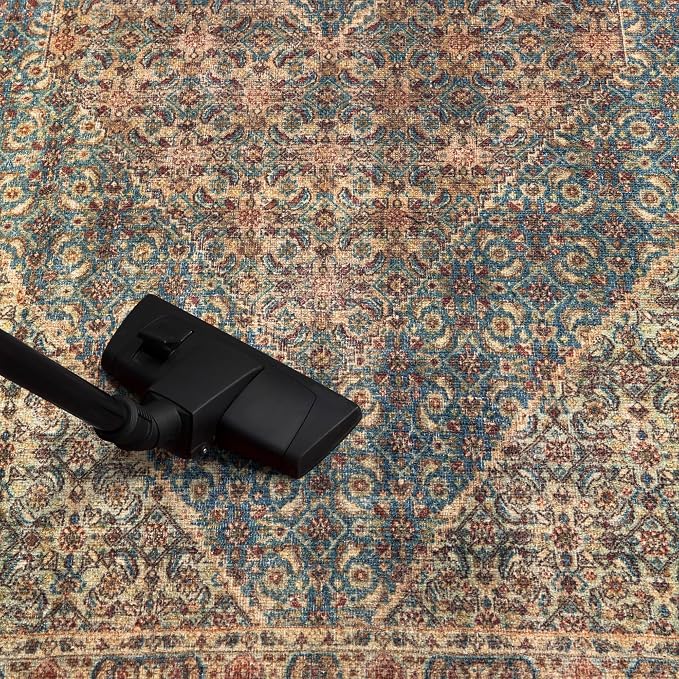 Keen Home Design 3x5 Rug - Machine Washable Entry Rug with Non-Slip Backing, Ideal for Enteryway, Kitchen, Bathroom, Laundry Room - Vintage, Easy Clean, Durable, Low Pile Rug - (3' x 5')
