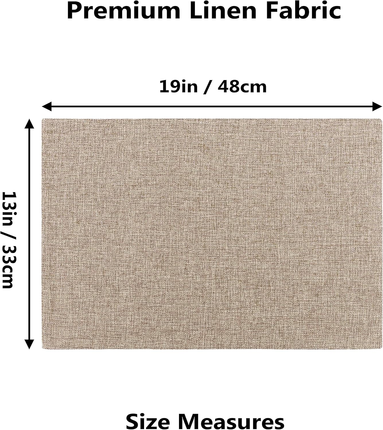 Home Brilliant Linen Placemats Set of 4 Heat Resistant Dining Table Cloth Place Mats Kitchen Table Mats Placemats Table Spring Decor, Natural Linen