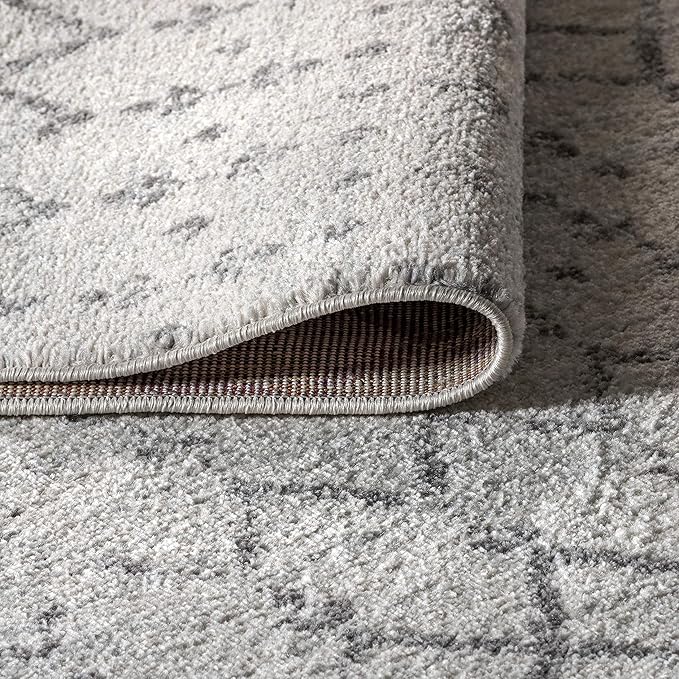 JONATHAN Y Boho Vintage Diamond Cream/Gray Indoor Area Rug 6X9 ft, Moroccan Hype for Living Room, Bedroom, Kitchen, Office, Easy-Cleaning, High Traffic, Pet-Friendly, Non-Shedding (MOH101B-6)
