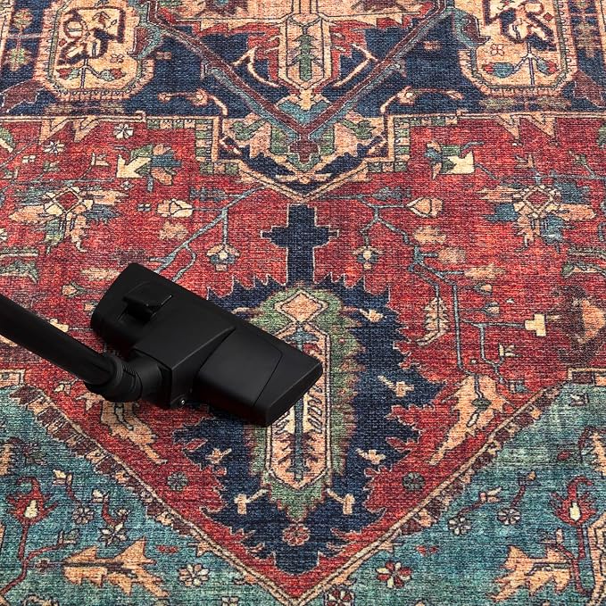 Keen Home Design 30"x144" Rug - Machine Washable Runner Rug with Non-Slip Backing, Ideal for Hallway, Entryway, Kitchen, Laundry Room - Vintage, Easy Clean, Durable, Low Pile - (2'6" x 12')
