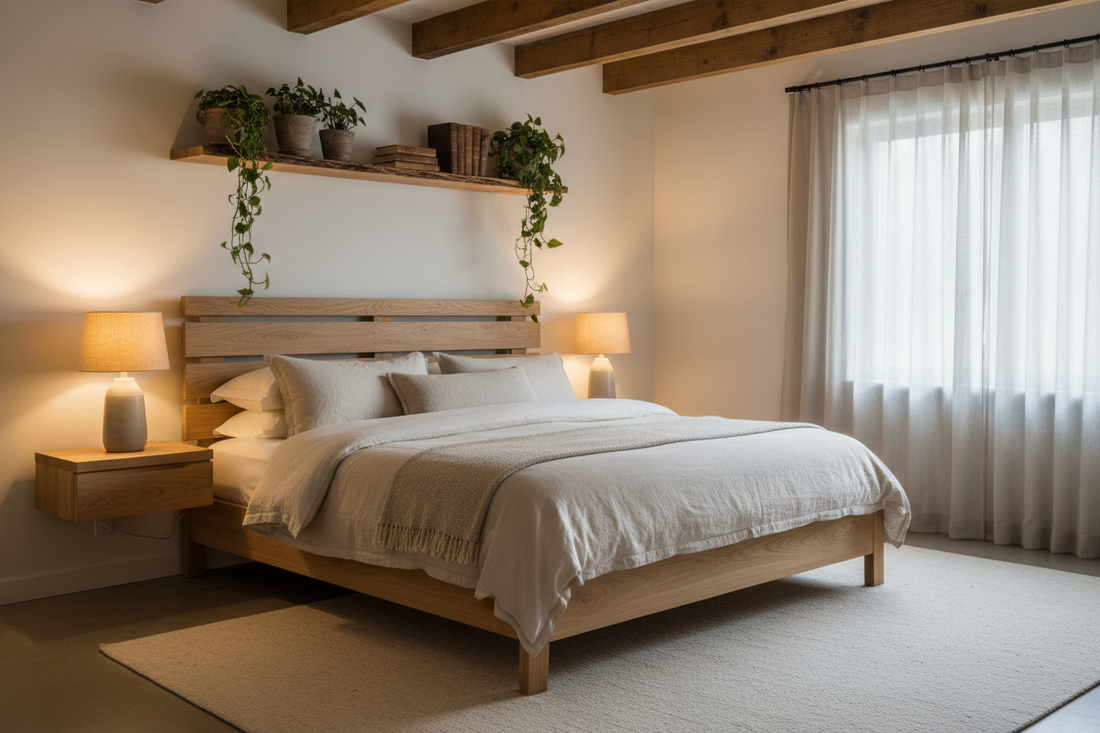 Natural Wood Accents for a Cozy Bedroom