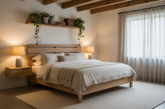 Natural Wood Accents for a Cozy Bedroom