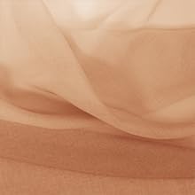 DWCN Ombre Faux Linen Extra Long Sheer Curtains - Semi Voile Gradient Grommet Top Curtains for Bedroom and Living Room, 52 x 102 Inches Long, Set of 2 Window Curtain Panels, Burnt Ochre