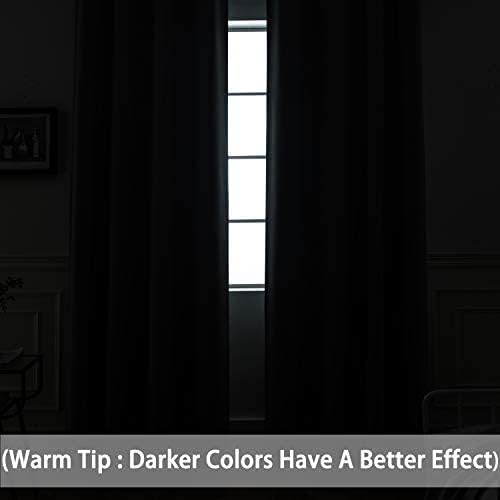 Yakamok Blackout Ombre Black and Red Curtains for Bedroom,Room Darkening Grommet Thermal Insulated Full Light Blocking Window Drapes/Curtains for Living Room,52 x 72 Inch,2 Panels