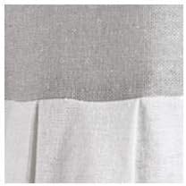 Lush Decor Linen Button Window Curtain Panel, Single, 40" W x 84" L, Gray & White - Country Curtains - Rustic Decor - Color Block Modern Farmhouse Curtains For Living Room, Bedroom & Dining Room