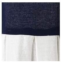Lush Decor Linen Button Window Curtain Panel, Single, 40" W x 84" L, Navy & Off White- Country Curtains - Rustic Decor - Color Block - Modern Farmhouse Curtains