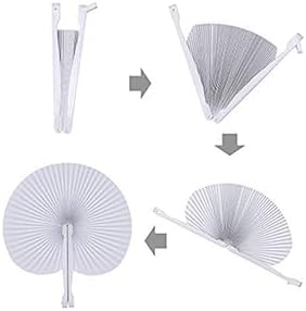 150 Pcs White Round Paper Fans | Foldable Handheld Fans for Women,Folding Hand Fans for Wedding,Bridal Guest,Church,Party Favors,Dancing,Birthday,DIY