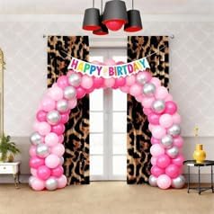IFFVGX05 Cheetah Print Blackout Curtains 52WX84H Rod Pocket Leopard Curtains for Bedroom Living Room Wild Animals Room Darkening 2 Panels Party Backdrop Decorations