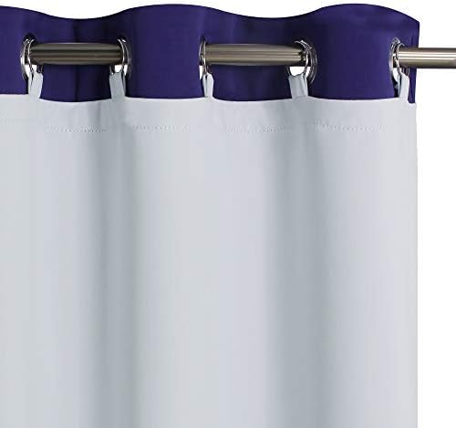 KGORGE Curtain Liners 2 Panels Energy Efficiency Blackout Thermal Insulated Darkening Liners for 95 inch Long Curtains, for Bedroom Living Room, with 16 Pieces Hooks, White, W 50 x L 92
