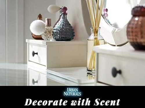 Urban Naturals Reed Diffuser Set, Grapefruit - Bathroom Shelf Décor | Bergamot Essential Oils & Tart Greens, Made in the USA