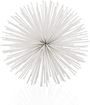 Modern Day Accents 5467 Erizo Urchin Small White Sphere, 6" D