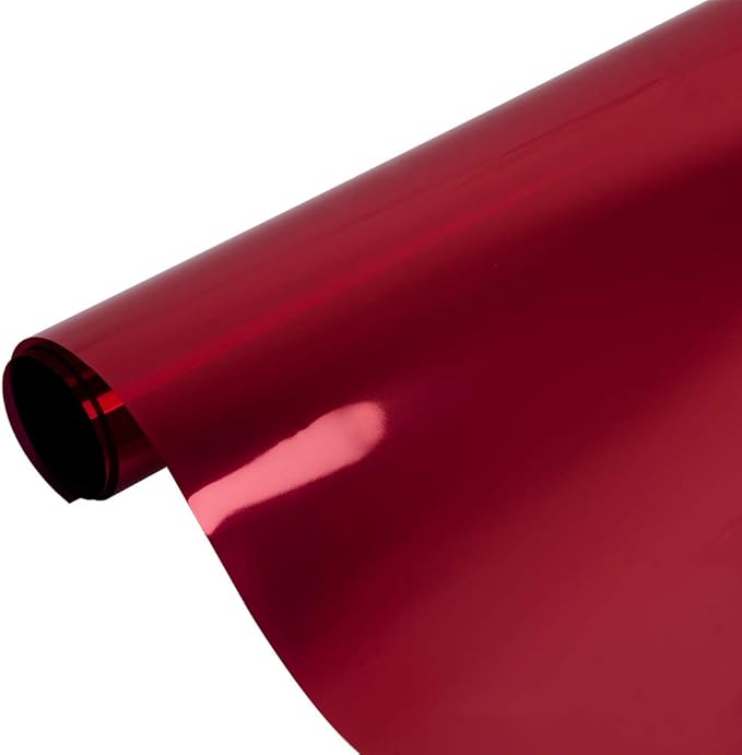 HOHOFILM 60" x33ft Roll Red Silver Window Film One Way Mirror Reflective Glass Tint Sun Blocking Heat Reduction Decorative Home Building Self-Adhesive