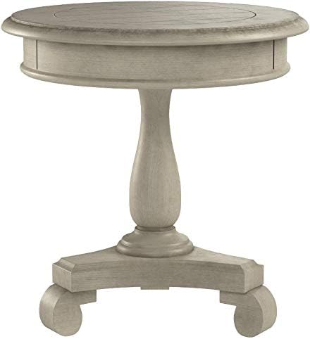 Roundhill Furniture Rene Contemporary Wood Pedestal Side Table, Champagne