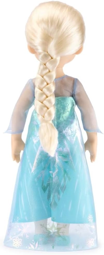 Disney Store Official Elsa Once Upon a Story Doll - Disney Princess Toys Featuring Reflective Eyes with 3D Pupil & Iris, Detailed Costume, Hair Comb & Shoes - Comes in Display Box - 16 Inches