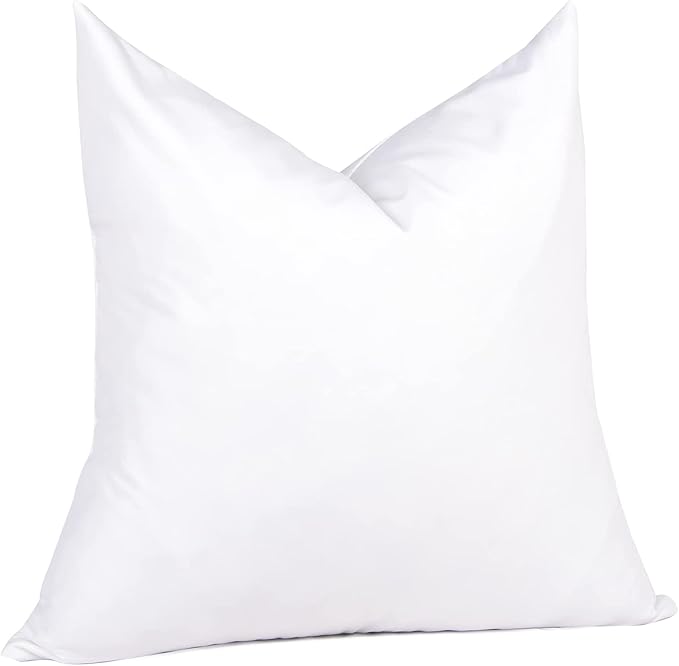 puredown® 14x14 Feather Down Pillow Insert, Set of 1 Throw Pillow Insert for Bed Cushion Couch Sofa, Decorative Fluffy Pillow Insert with Down-Proof Cover